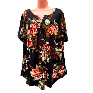 NWT Folunsi women’s plus size floral blouse 2XL